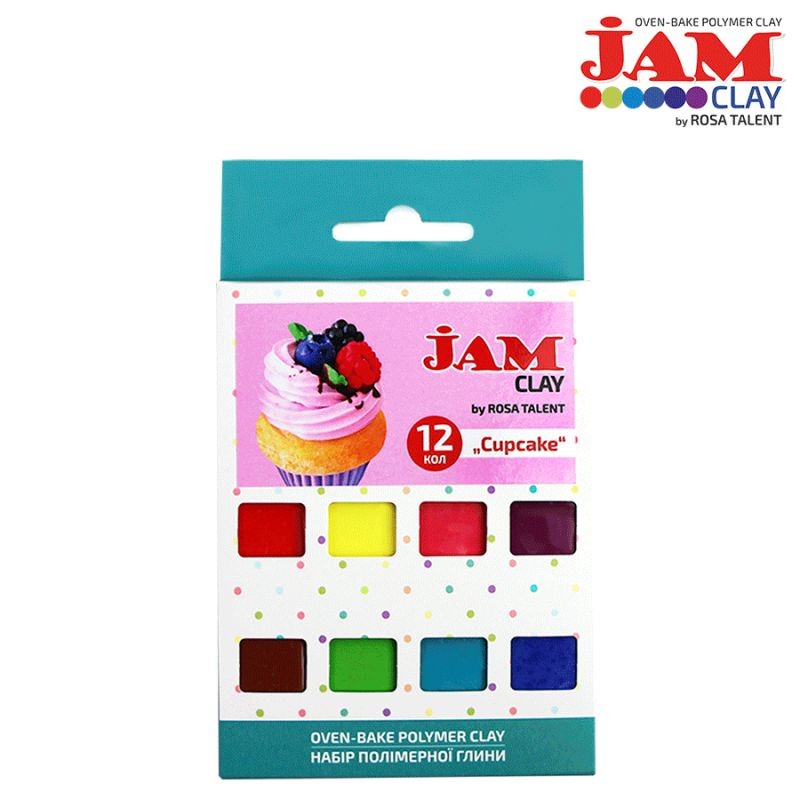 Набір пластики "Jam Clay" - "Cup cake", 12*20г Набір пластики "Jam Clay" - "Cup cake", 12*20г