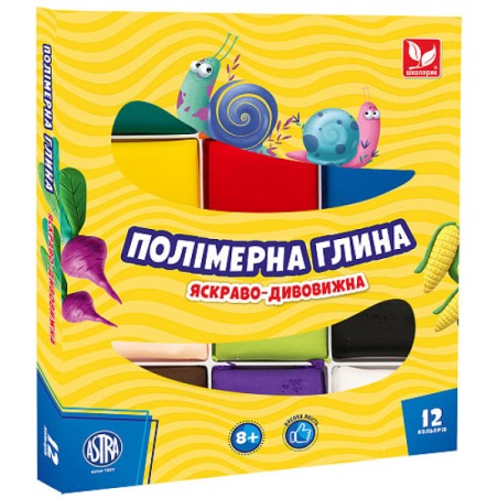 Полімерна глина "Школярик"  12 кол.