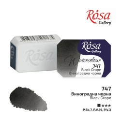 Фарба акварельна "ROSA Gallery" /747/ Виноградна чорна, 2,5мл