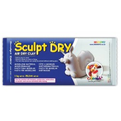 Маса для моделювання "Mungyo" /418/ біла, самозастигаюча, 500 г., ''Sculpt Dry''