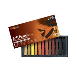 Пастель суха проф. м'яка "Mungyo" /MP-12E/ 12 кол."Soft Pastel" ЗЕМЛЯ, квадр.
