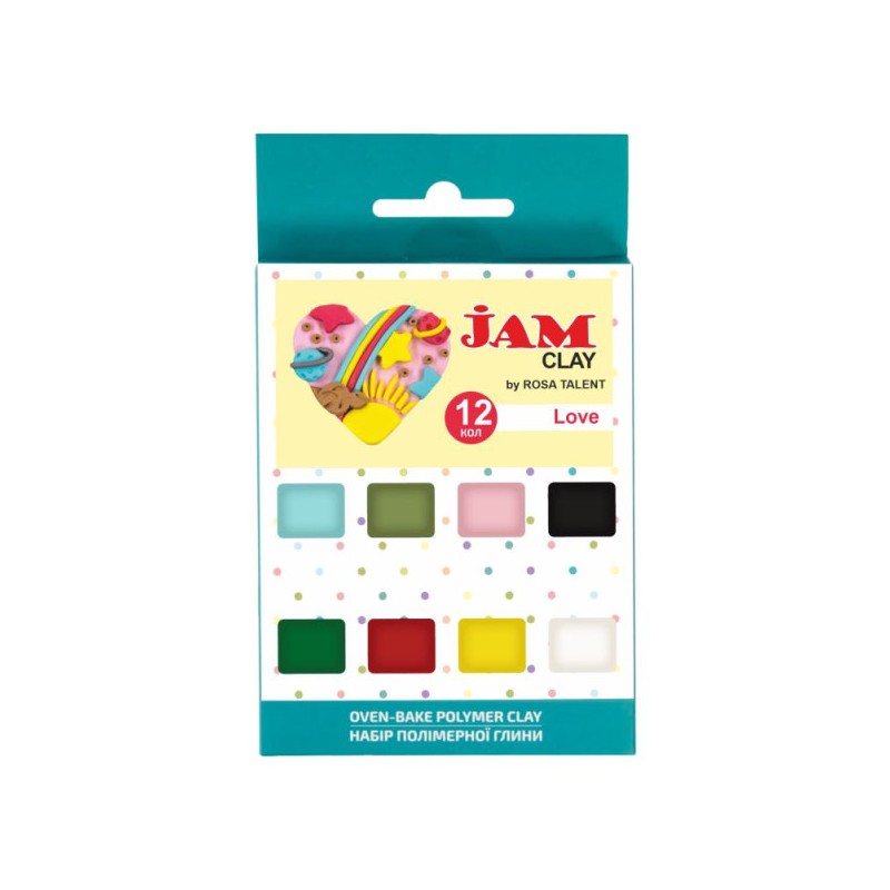 Набір пластики "Jam Clay" /5059016/ “Love“, 12*20г Набір пластики "Jam Clay" /5059016/ “Love“, 12*20г