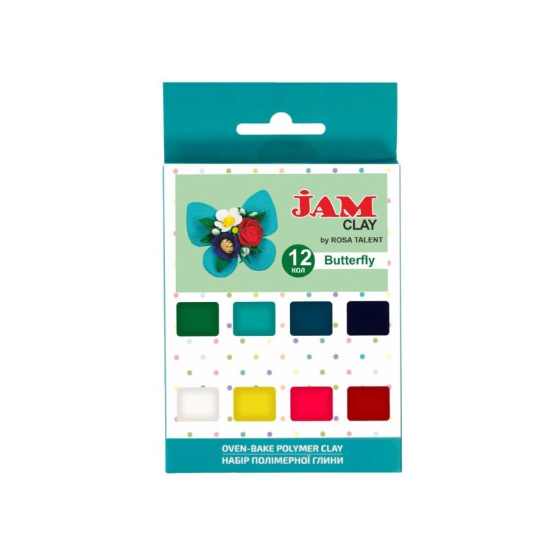 Набір полімерної глини "Jam Clay" /5059017/ “Butterfly“, 12*20г Набір полімерної глини "Jam Clay" /5059017/ “Butterfly“, 12*20г